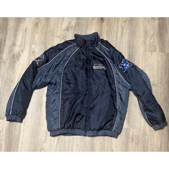 NFL Seattle Seahawks rare reversible jacket‎ size large. Pro quality - Picture 1 of 8